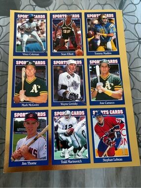 Wayne Gretzky 1992 Sports Card News Uncut Sheet Hockey Baseball Cards